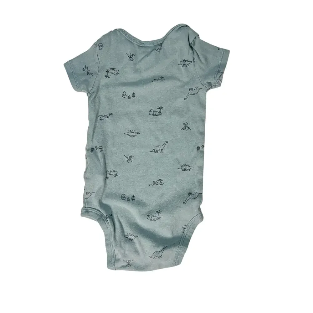 Carter’s Baby 12 Month Dinosaur Bodysuit & Pants Set Blue Tan - Picture 3 of 8